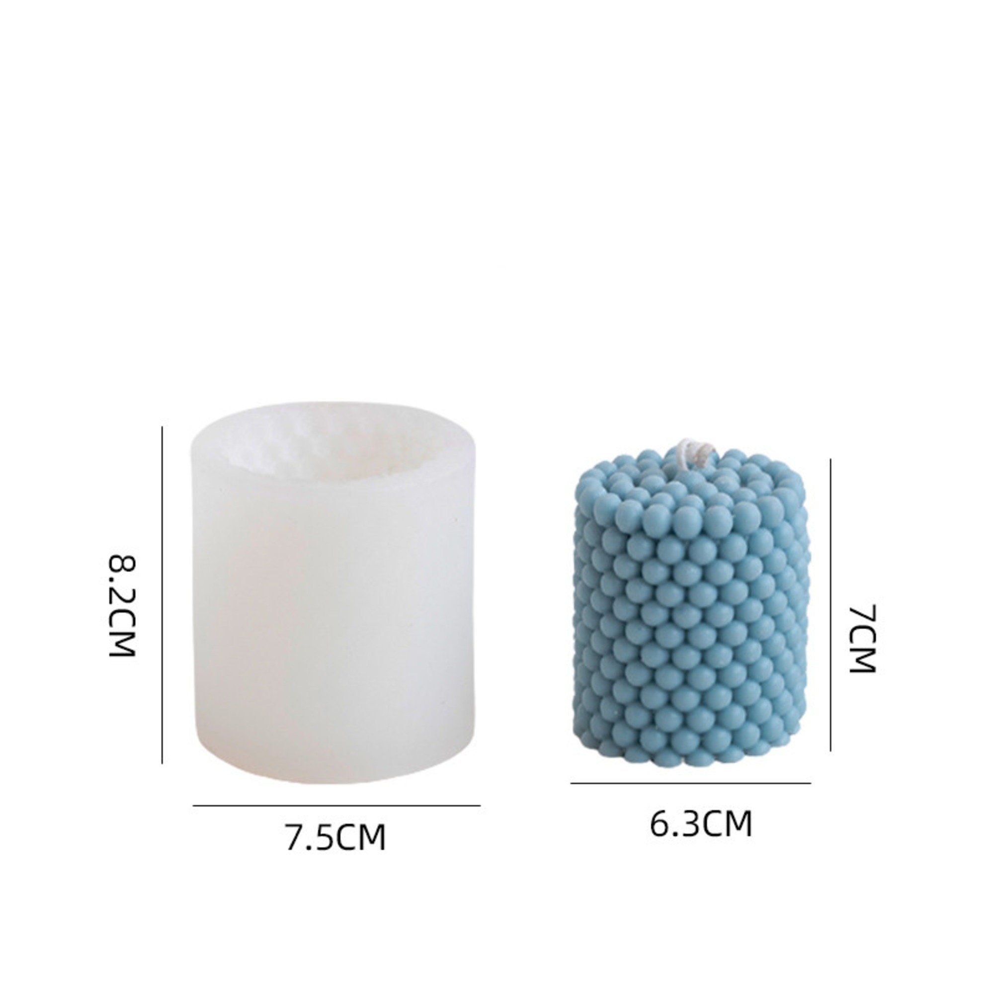 Geometric Cylinder Shaped Soy Wax Candle Silicone Molds – Boowan
