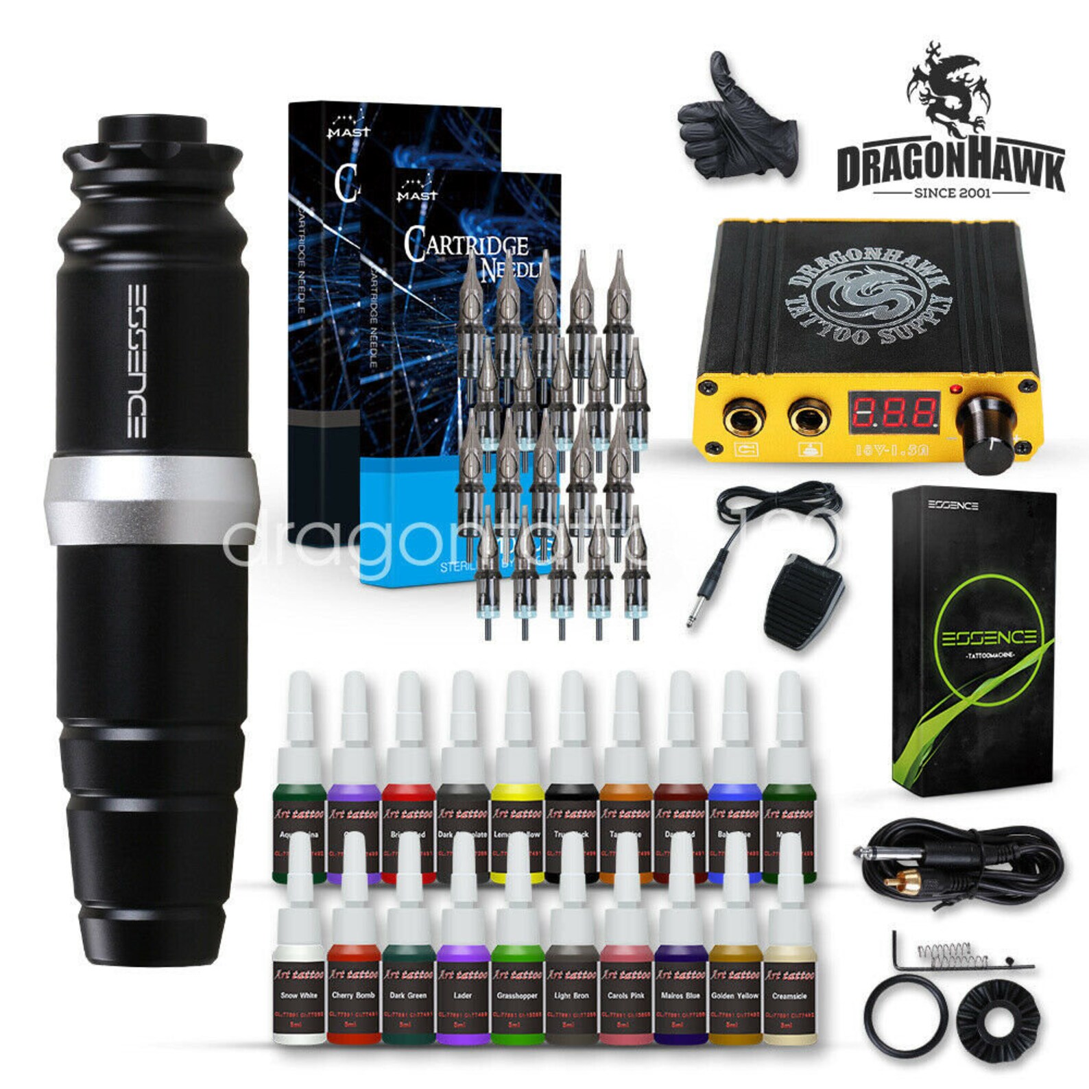 Dragonhawk Motor Rotary Pen Tattoo Machine Tattoo Set Kit Etsy