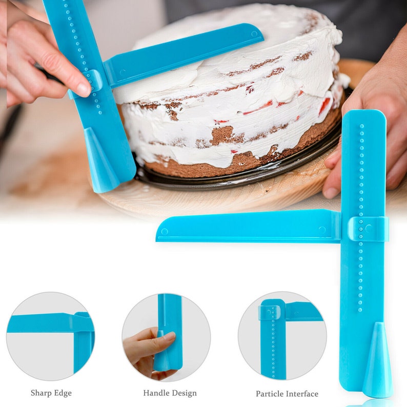 Cake Scraper Smoother Cutter Adjustable Decorating Comb Baking Etsy