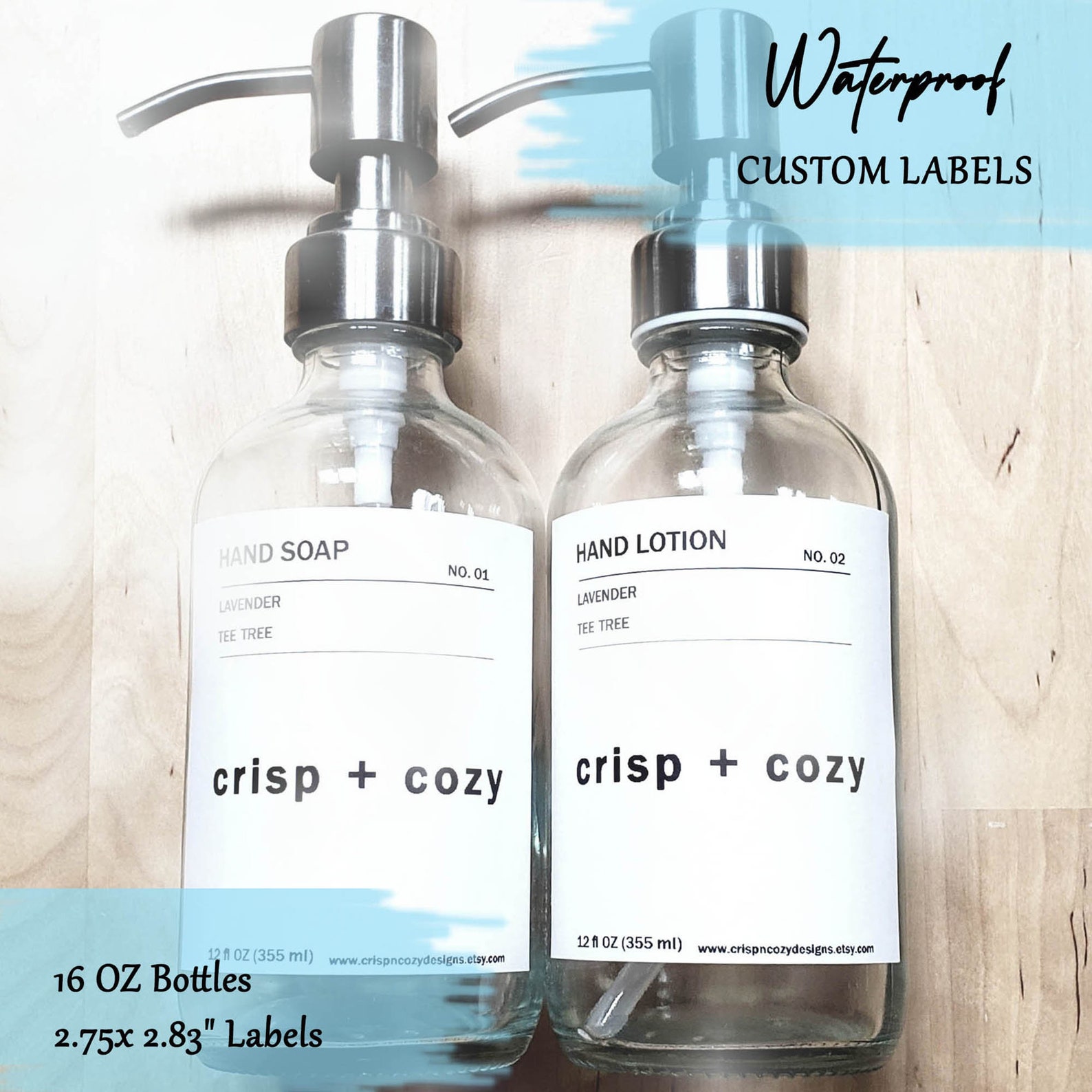 Waterproof Labels Dish Soap Hand Soap Labels Lotion Labels Etsy