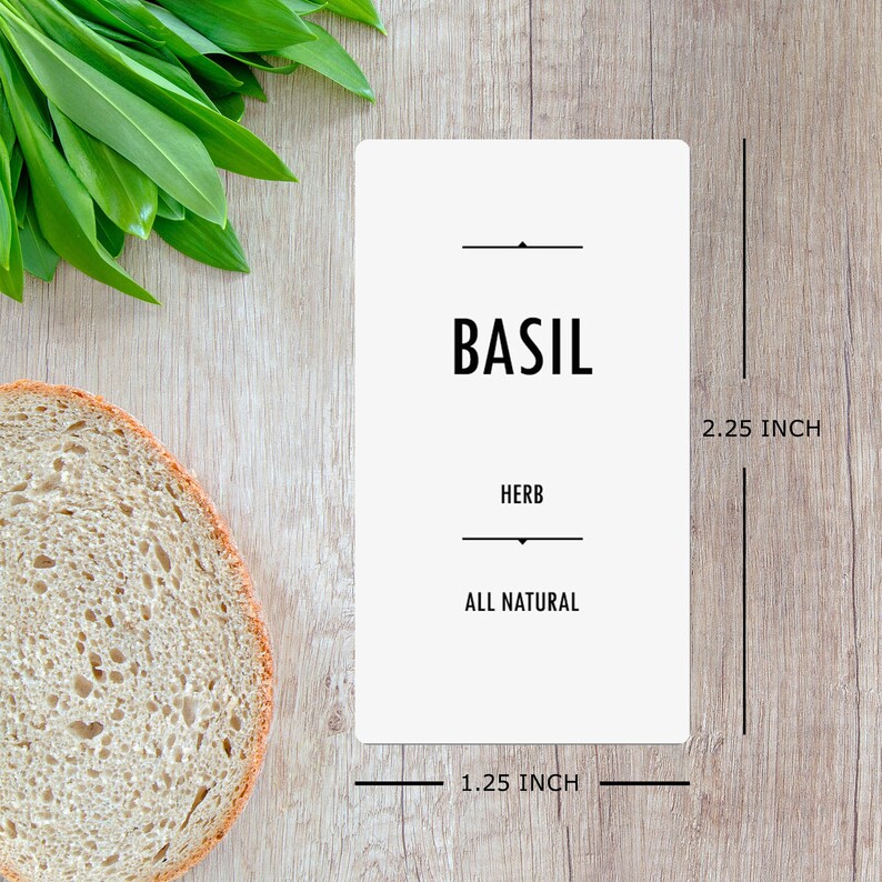 minimalist spice labels modern kitchen storage labels etsy