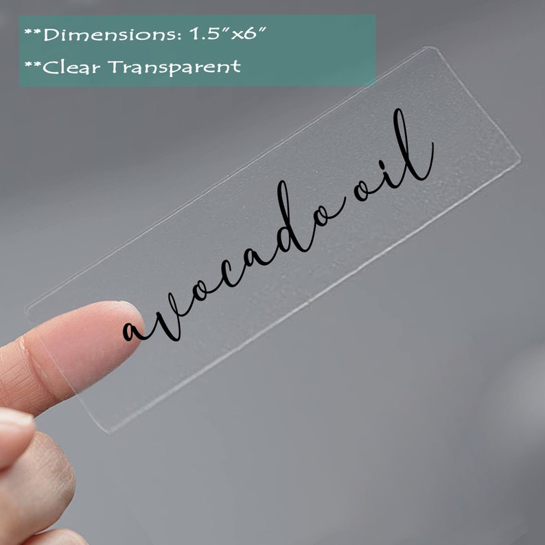 Puede incluir: Pegatina transparente clara con el texto "aceite de aguacate" escrito en cursiva negra.