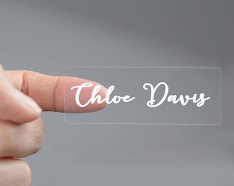 Custom clear labels Water-resistant Transparent sticker set- 40 labels