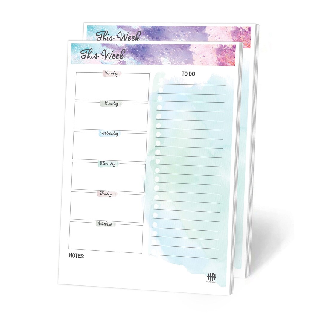 Weekly Planner Pads, Daily to Do List, Planning System Notepad ...