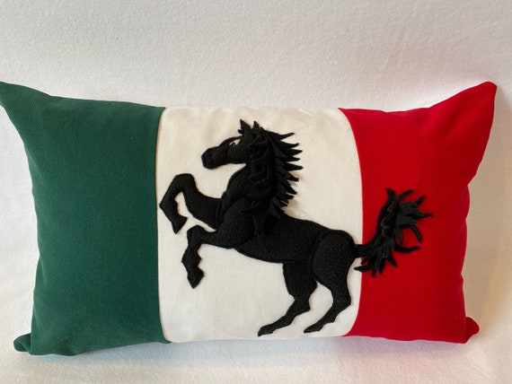 Italian Flag Of Italy Stallion Horse Decorative Throw Pillow Etsy