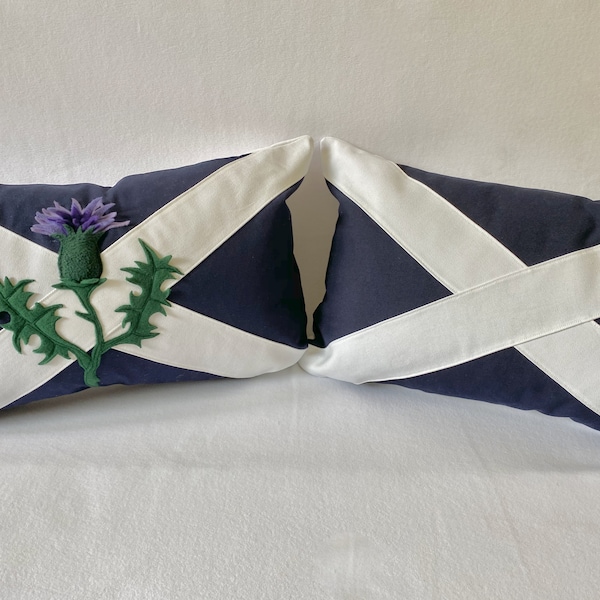 Scottish Flag of Scotland St Andrews Cross Thistle Decorative Throw Pillow Cushion Case Cover