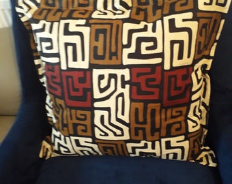 African kuba cloth | Etsy Kuba cloth pillow | Etsy