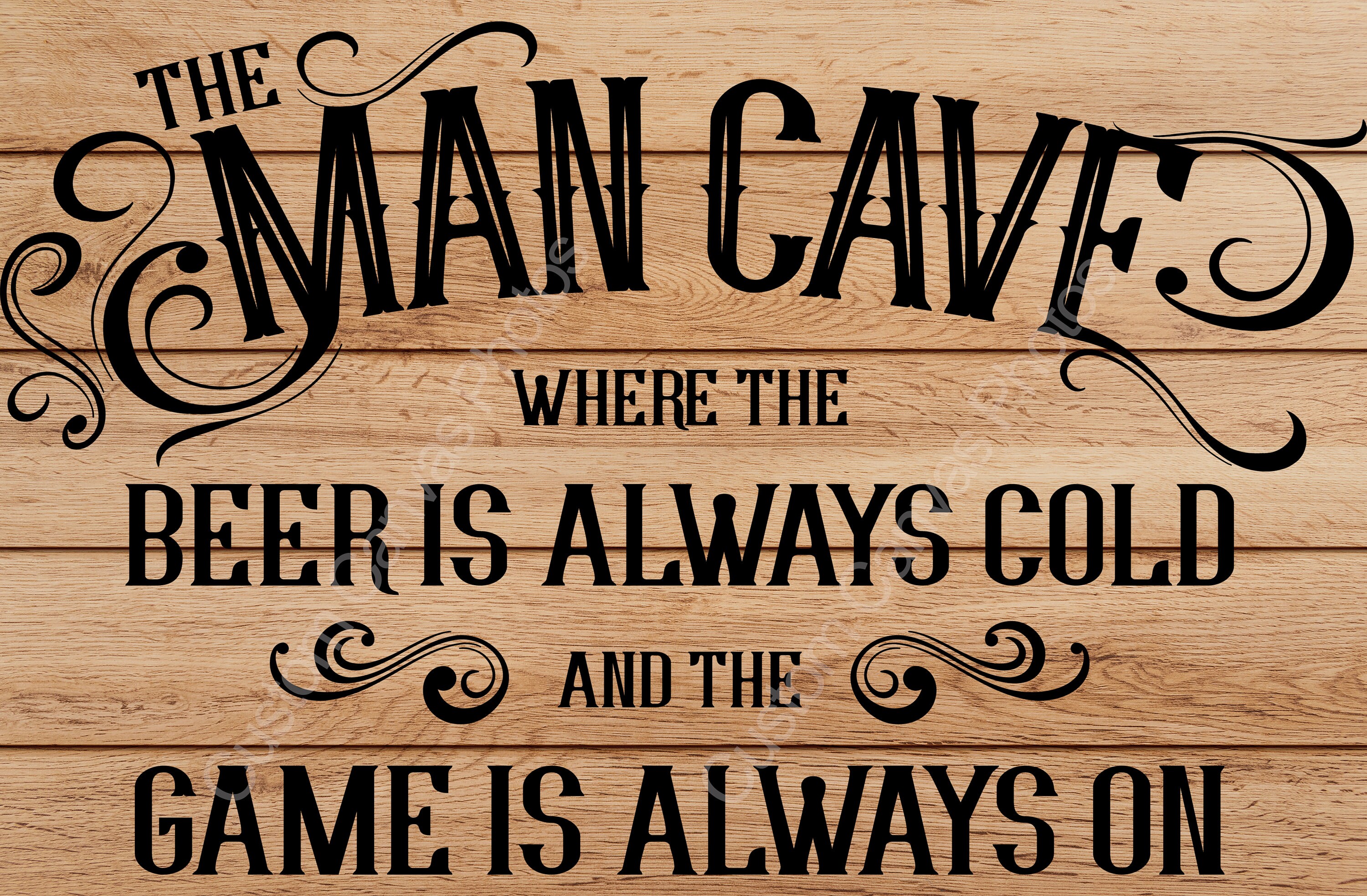 Man Cave Canvas Wall Art Print Pictures Personalized Home - Etsy UK