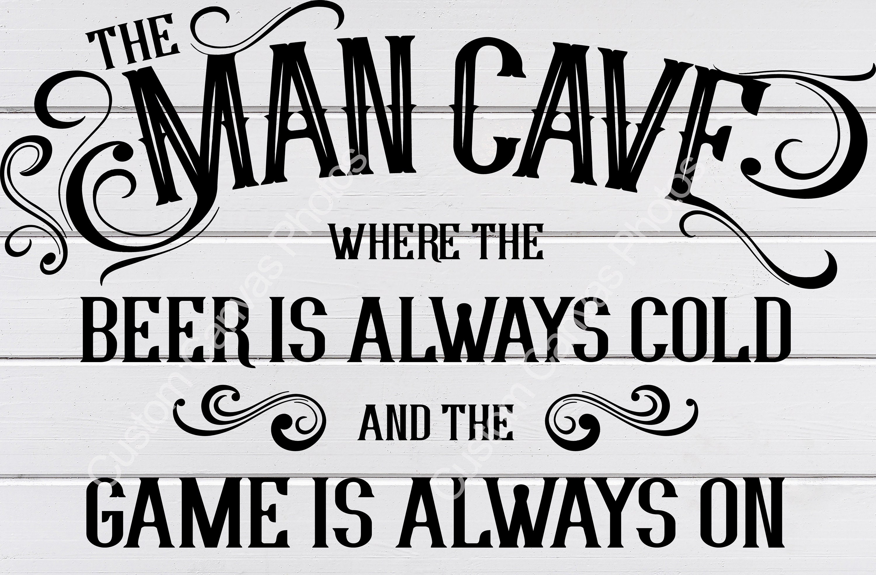Man Cave Canvas Wall Art Print Pictures Personalized Home Etsy UK