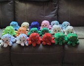 Fabulous Flip Christmas Octopus Happy Mad Reversible Stuffed Plush. Limited Quanities. Free Same Day Shipping
