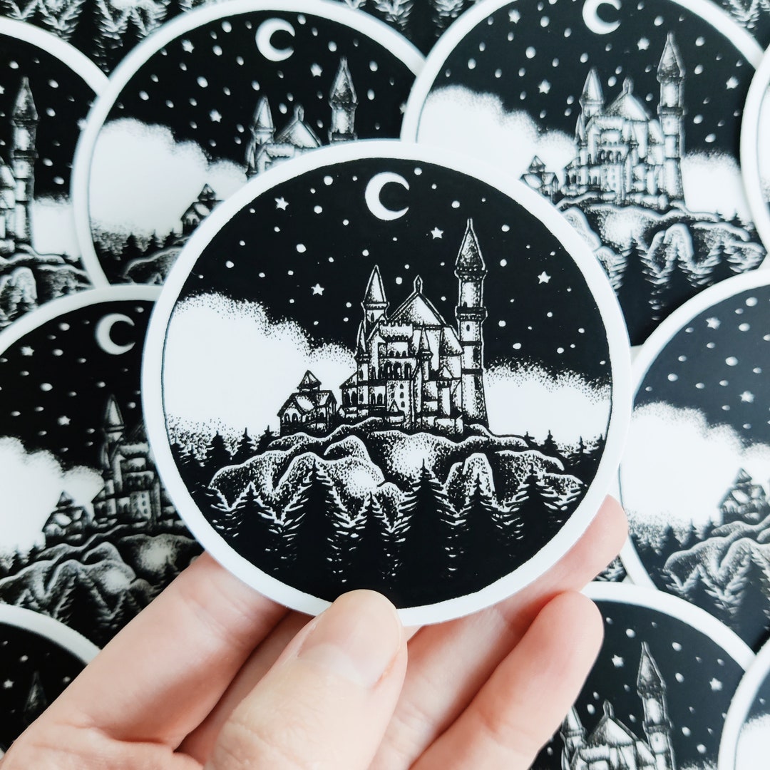 Castillo Sticker Azul CASTLE Sticker - Etsy