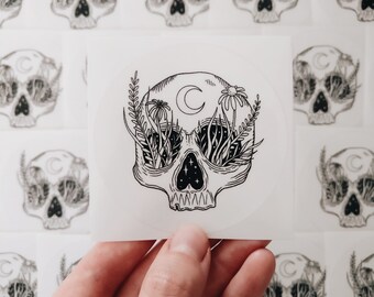 Blumen Schädel Sticker