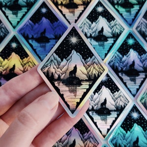 Sticker GUARDIAN WOLF Holographique