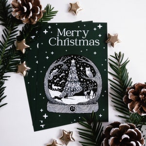 Snowglobe Christmas Postcard