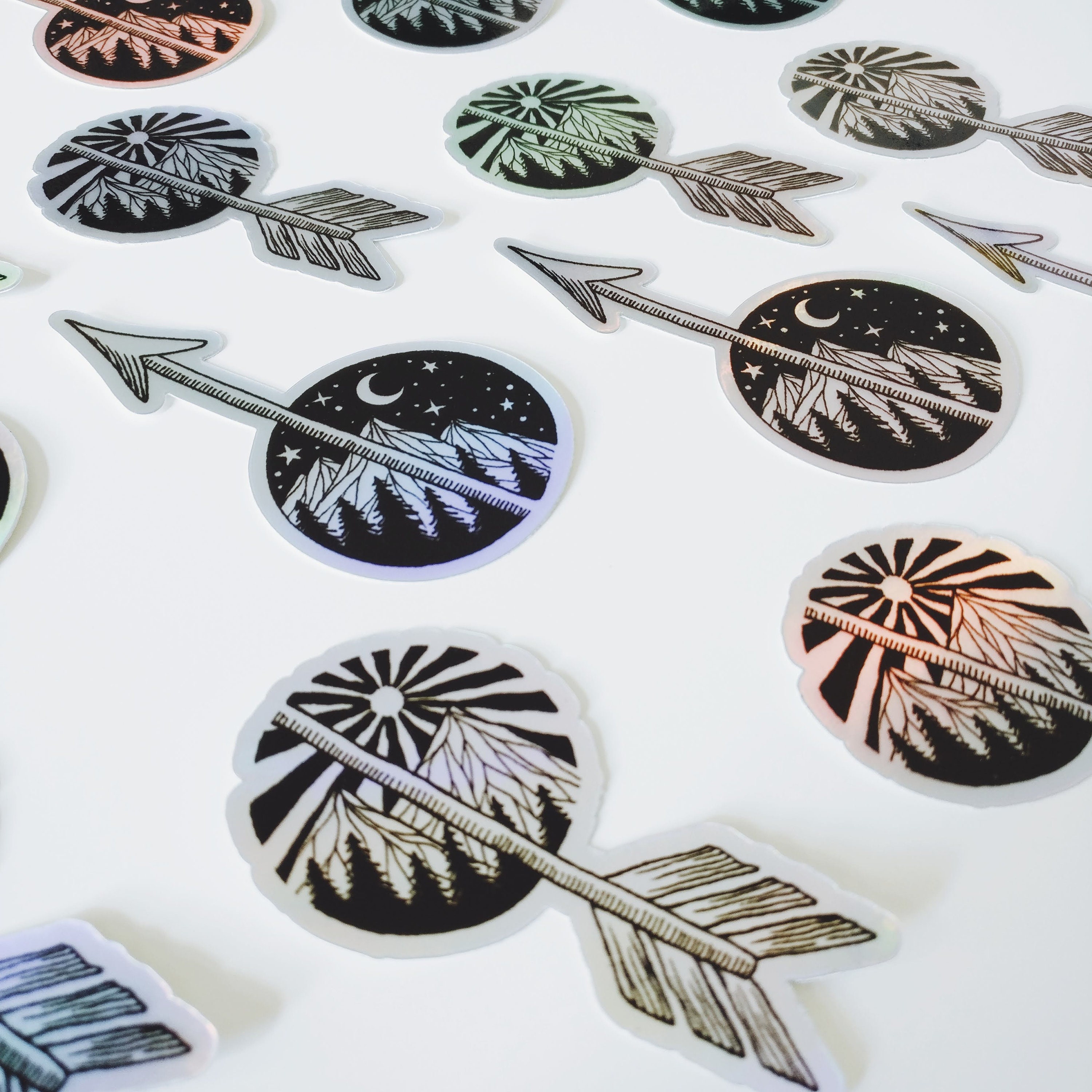 Holographic ARROW Sticker Set - Etsy