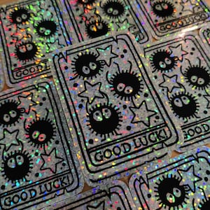 Sticker porte-bonheur pailleté