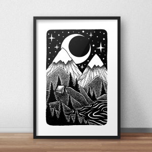 Signiertes NIGHT LAKE Poster