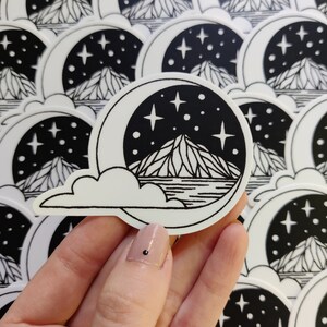 Sticker Wolke Mond