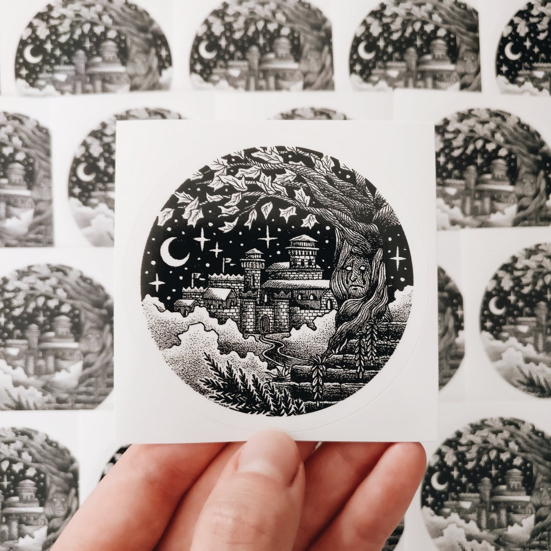 Castle Tree Sticker - Etsy