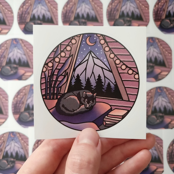 Wolf Cabin Sticker