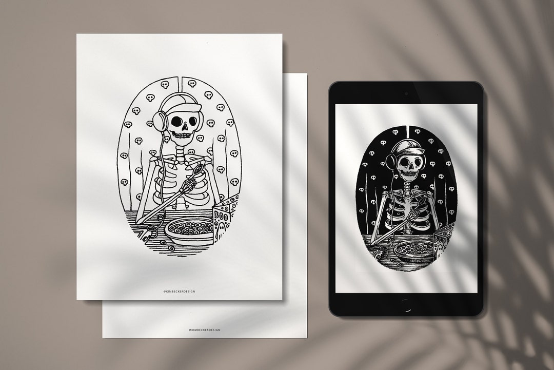 BOO LOOPS Printable Coloring Page, Single Adult Coloring Page, Coloring ...