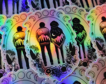 Naklejka MOUNTAIN COUPLE Holograficzna