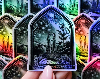 Pegatina holográfica de LOS AMANTES