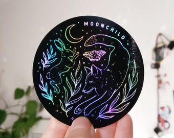 Holografischer MOONCHILD Sticker