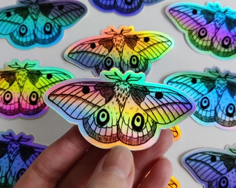 Holographic Moth I sticker