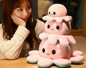 Big Octopus 50cm Plush Realistic Mood Jumbo Octopus Plush Mustache Reversible Toy 2021 TikTok Mood Plush Toy Adorable Easter Gift for Her