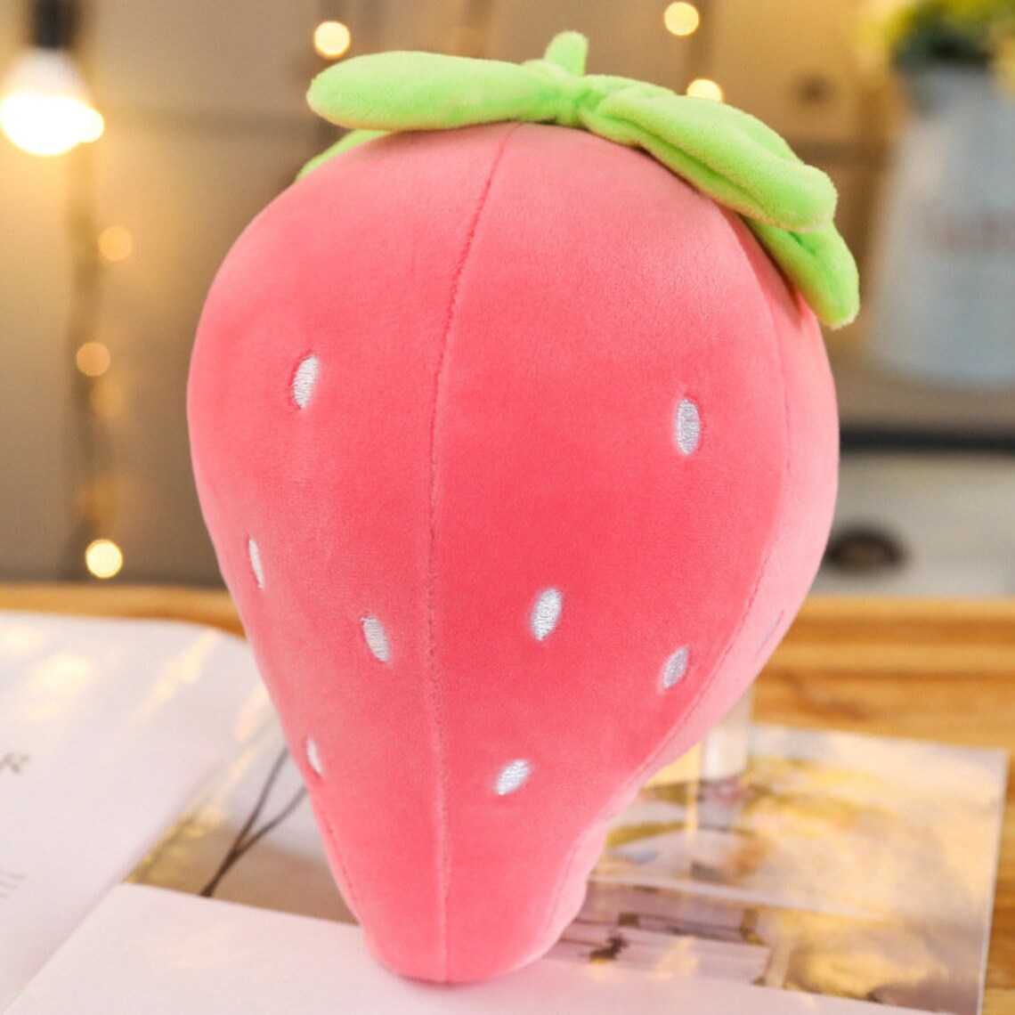 Kawaii Strawberry Plush Mochi Stuffed Animal Toy Plushie Etsy