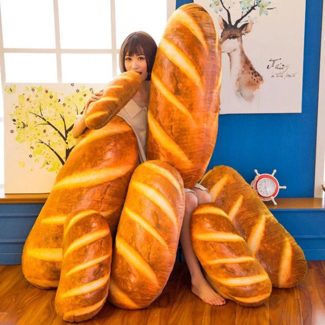 giant bread shaped pillow