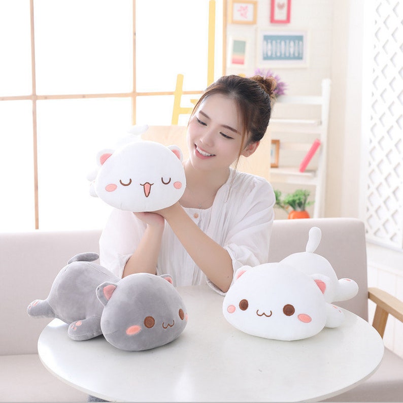 Cat Plush Kawaii Mochi Cat Stuffed Animal Plushie Kawaii | Etsy