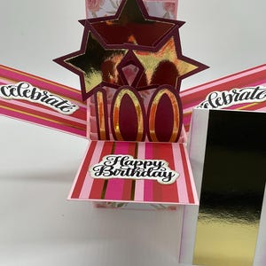 Carte 100e anniversaire pop-up 3D Milestone