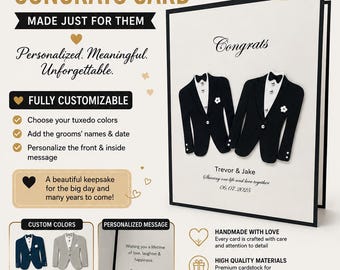 Custom Made Same Sex Wedding Card