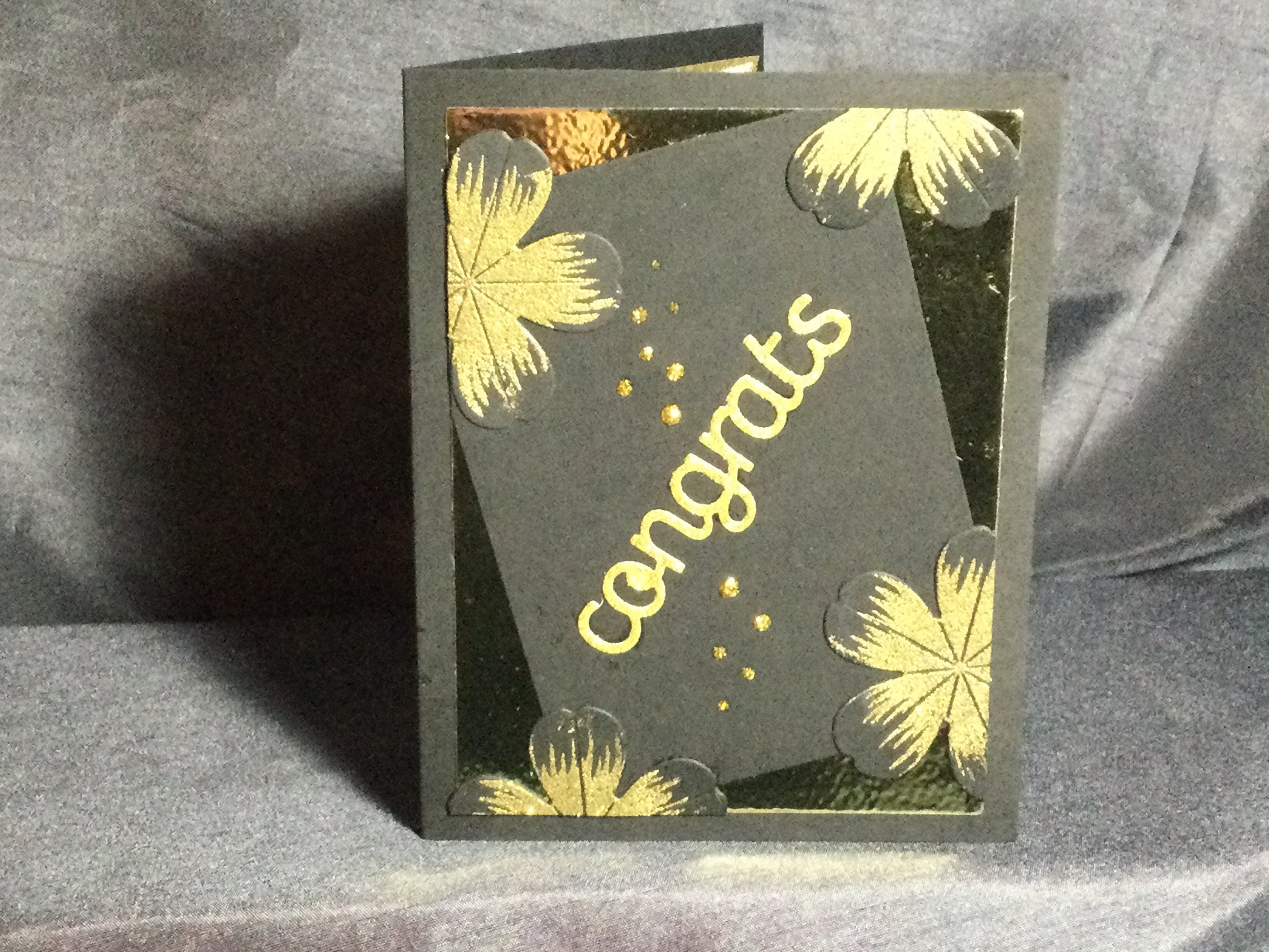 Gold and Black Congratulations Card | Etsy