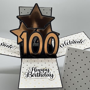 Carte 100e anniversaire pop-up 3D Milestone