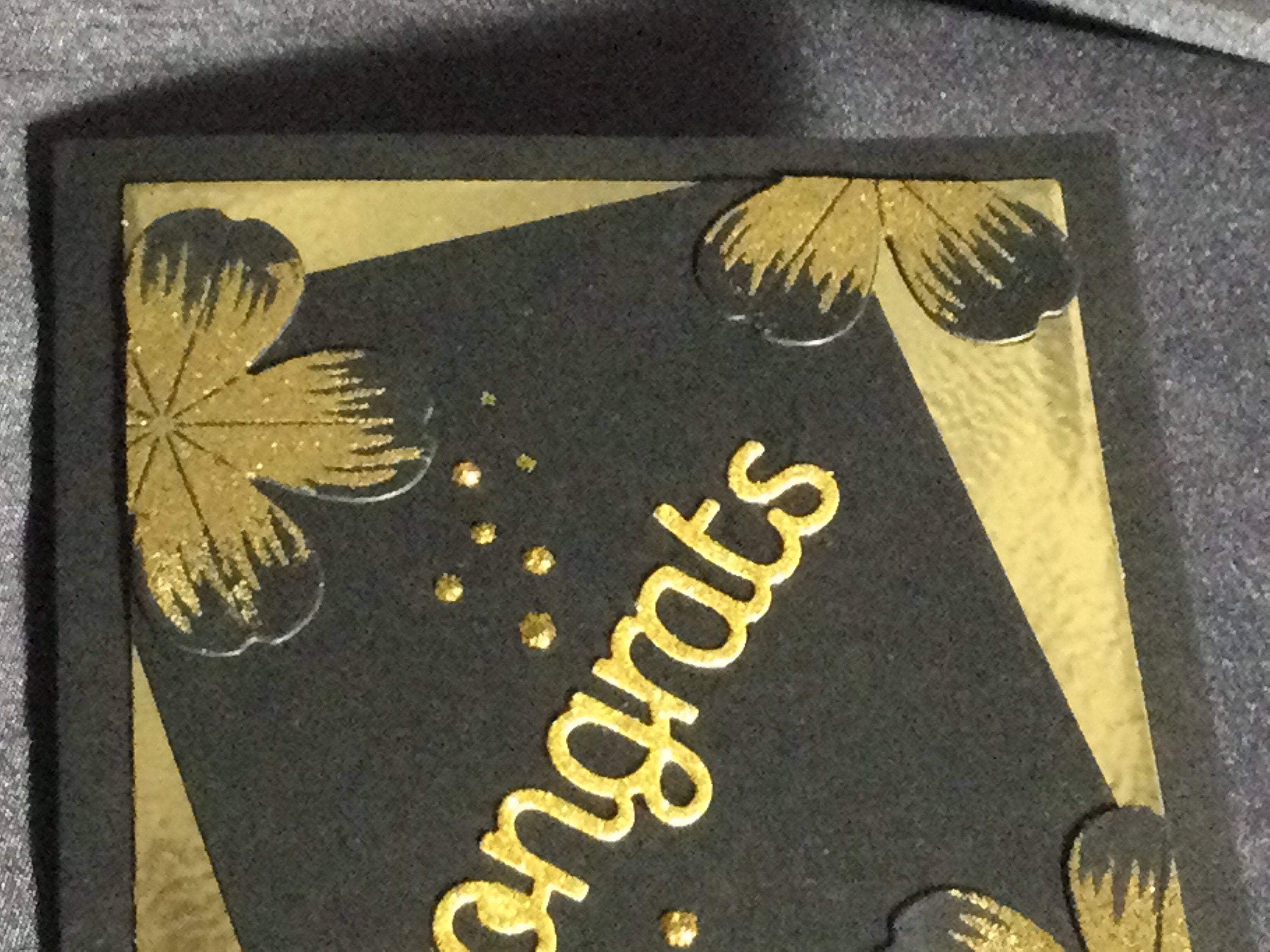 Gold and Black Congratulations Card | Etsy