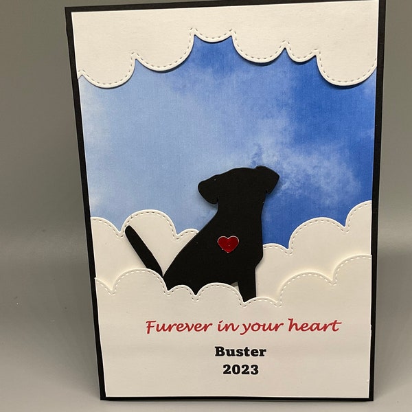 Personalized Pet Sympathy Card Cat or Dog