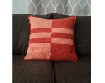 Crochet Modern Color Block Pillow - 20 x 20