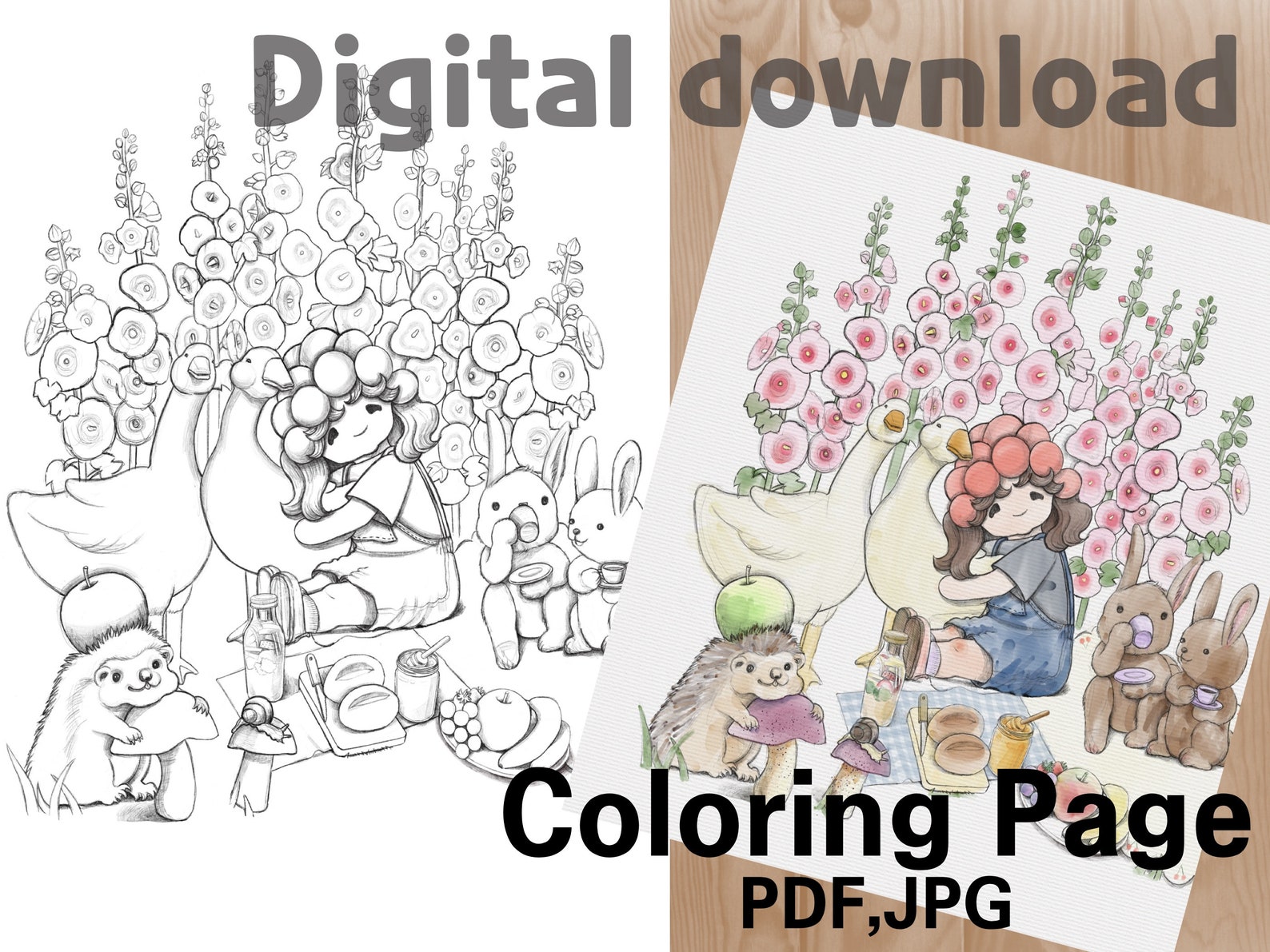 Coloring Sheet PDF Coloring Page to Color Coloring Book Page - Etsy