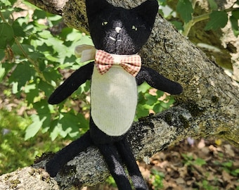 handmade tuxedo cat doll~stuffed animal