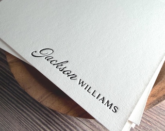 The Whitaker, Custom Letterpress Stationery Set, Personalized Stationery Gift Set, Custom Notecards, Personalized Notecards, Family gift set