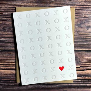 XOXO Card. Valentine's Day Card. Valentine for friends. Galentines Day Card. Simple Valentine Card. Happy Valentines Day.