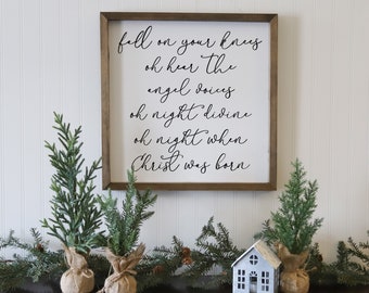 O Holy Night Lyrics and Nativity Christmas 3D Sign - Farmhouse Decor - –  The Crafty Shambles