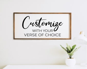 Customize Bible Verse | Custom Wood Sign | Christian Home Decor | Living Room Wall Decor | Personalized Wedding Gift |Custom Christmas Gifts