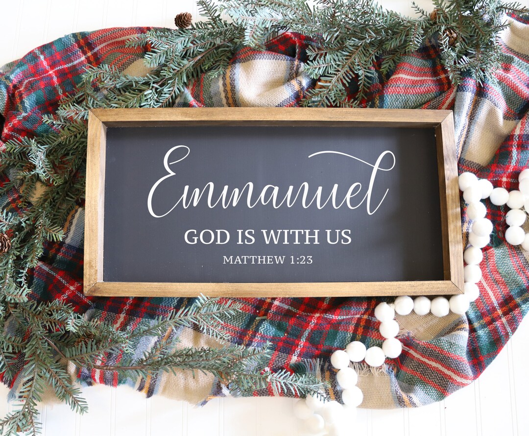 Christmas Verse Decor Emmanual Wall Decor God With Us Sign Christian