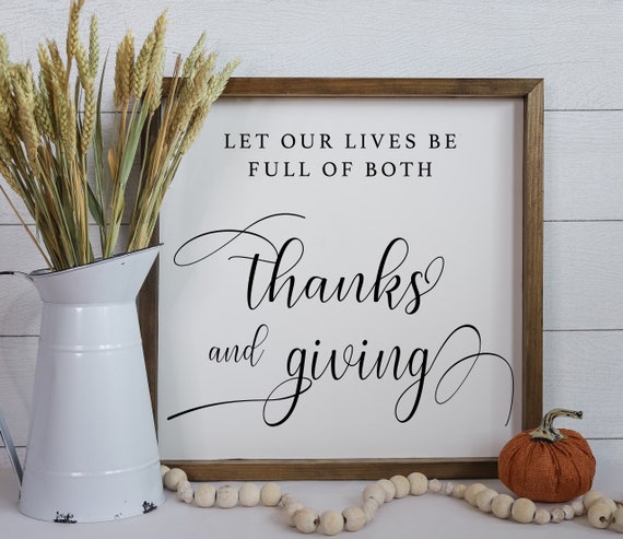 Thanksgiving Wall decor sign Give Thanks Decor Fall wood | Etsy