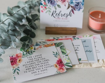 Scripture Cards (Cards Only)| Bible Verse Cards | Scripture Art | Affirmation Cards | Daily Verse Card| Christmas Gifts | Prayer Cards gift