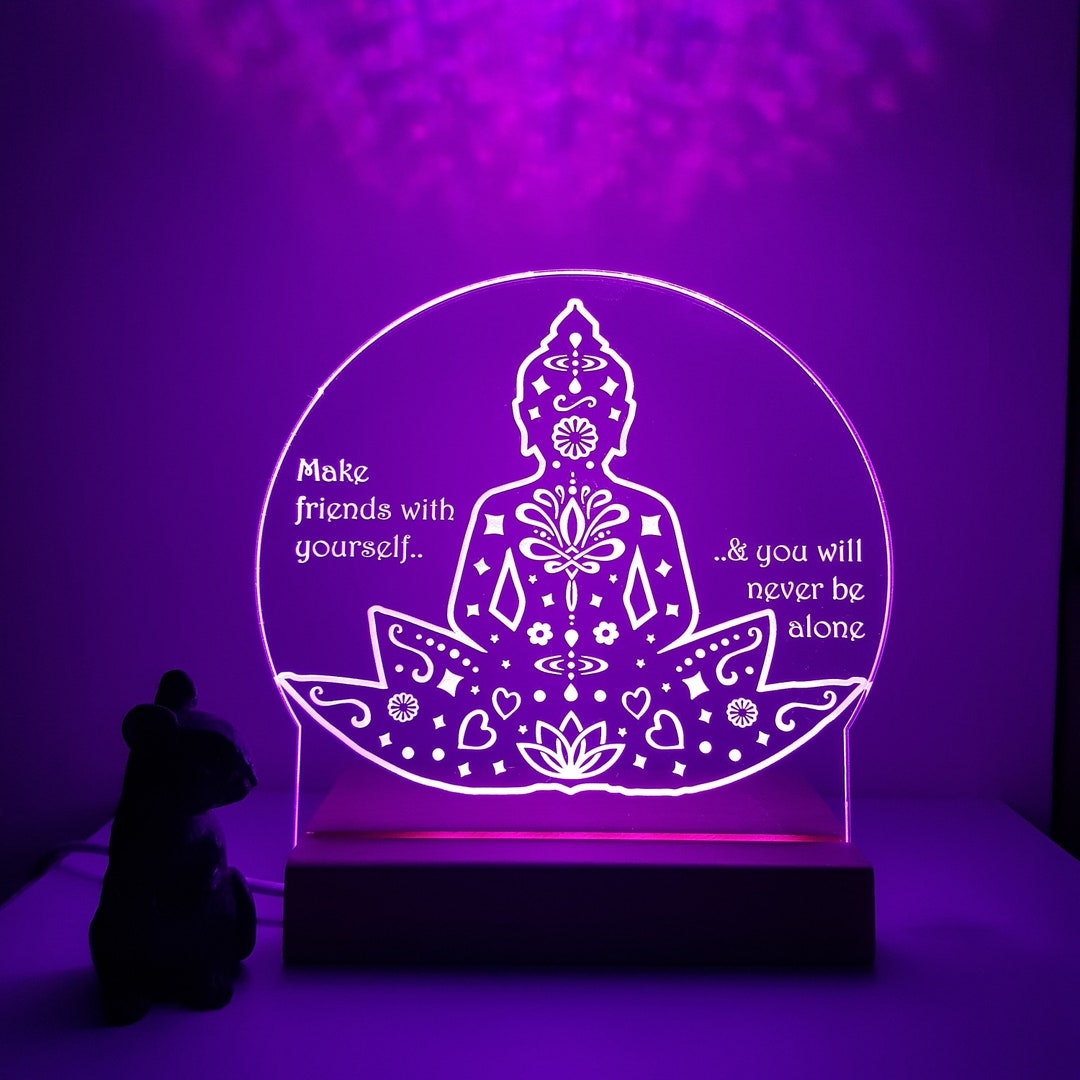 Buddha Gift Spiritual Themed Led Night Light Mind Spirit and Etsy